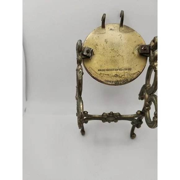 VINTAGE Made in Occupied Japan Brass Tea Cup Display Saucer‎ and Spoon Holder
